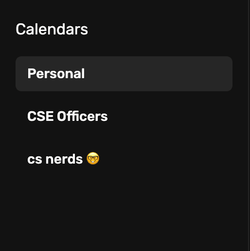 Collaborative Calendars